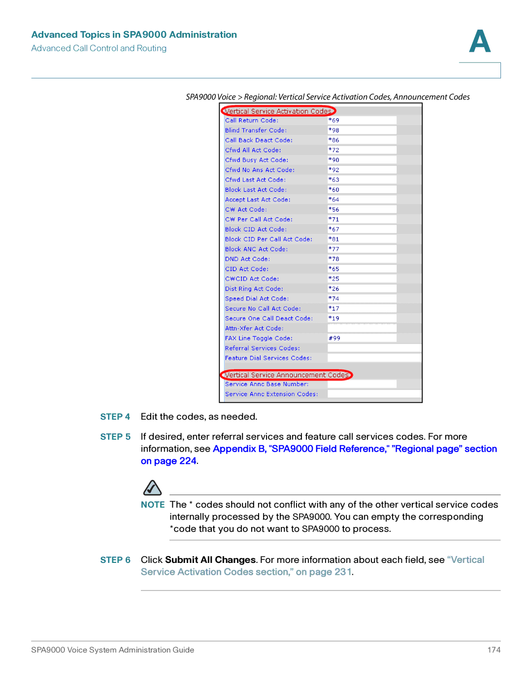 Cisco Systems manual SPA9000 Voice System Administration Guide 174 