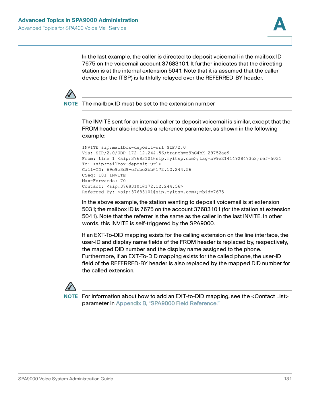 Cisco Systems manual SPA9000 Voice System Administration Guide 181 