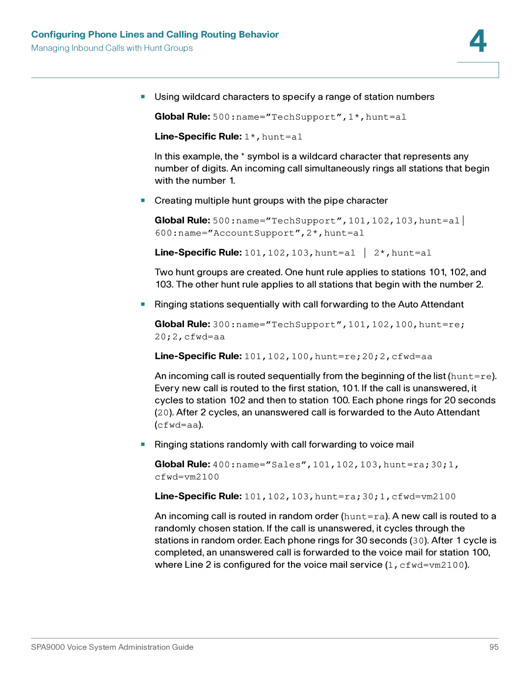 Cisco Systems SPA9000 manual Line-Specific Rule 1*,hunt=al 