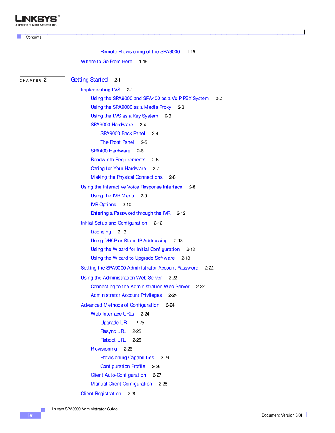 Cisco Systems SPA9000 manual Getting Started 