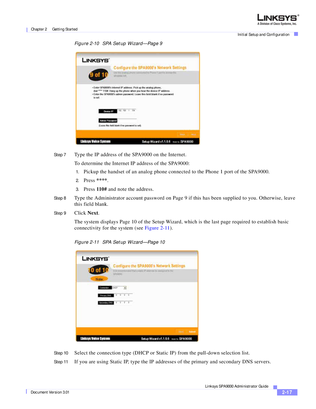 Cisco Systems SPA9000 manual SPA Setup Wizard-Page 