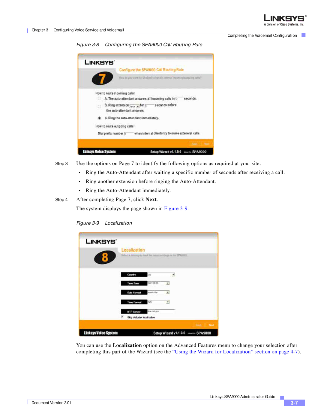 Cisco Systems SPA9000 manual After completing Page 7, click Next 