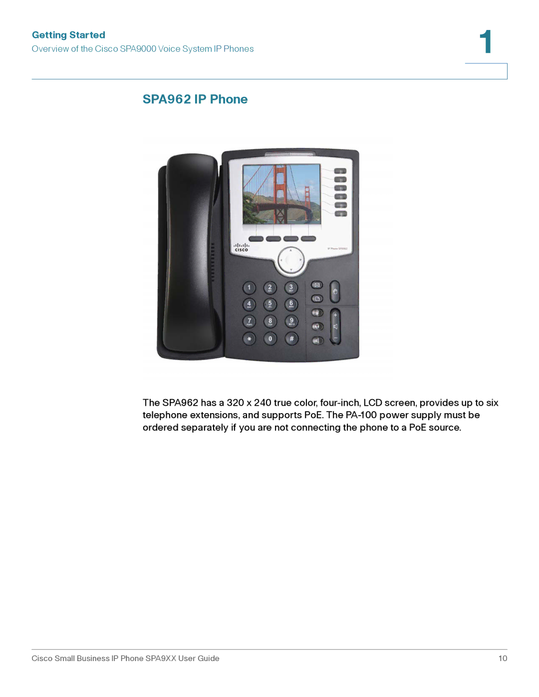 Cisco Systems SPA94X, SPA92X manual SPA962 IP Phone 