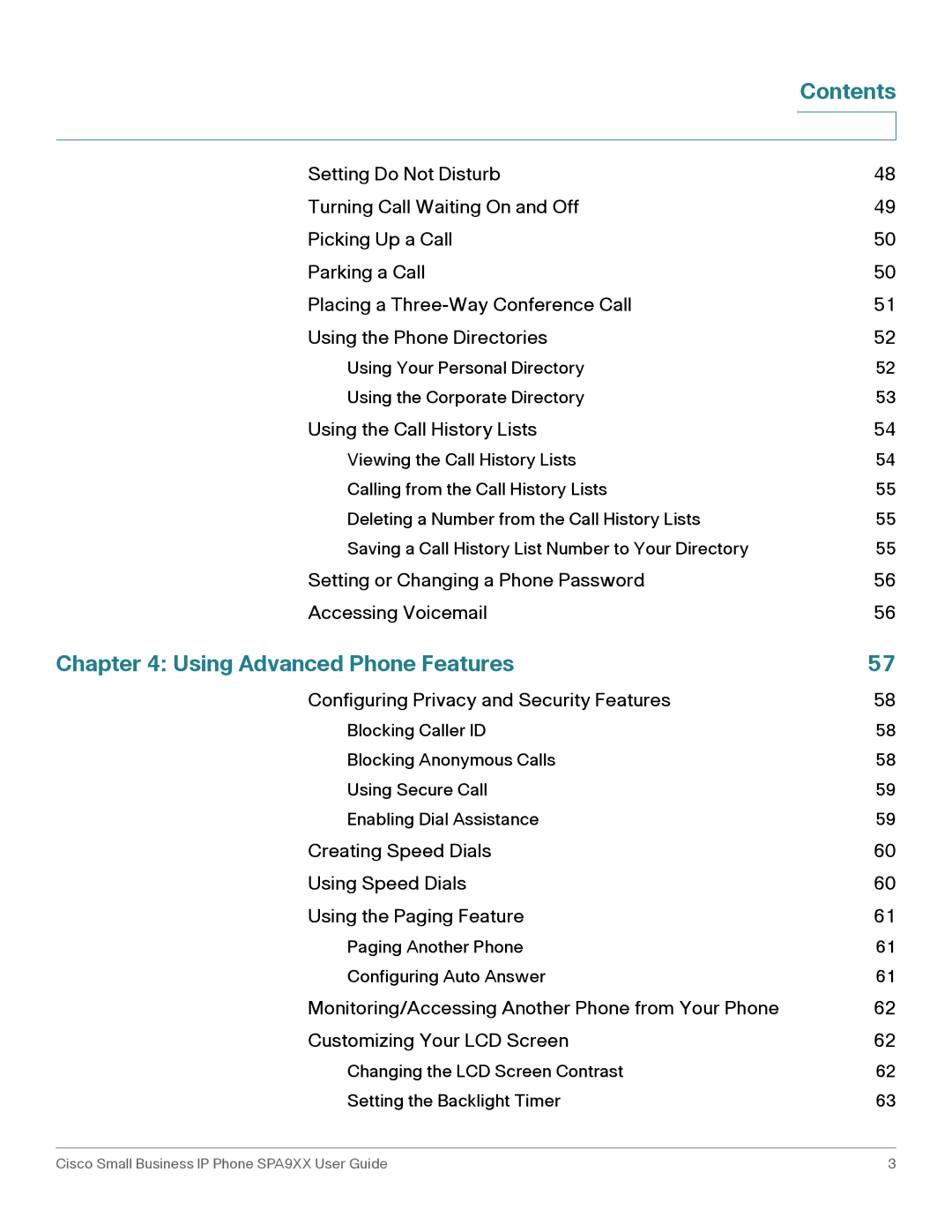 Cisco Systems SPA92X, SPA962, SPA94X manual Using Advanced Phone Features, Using the Call History Lists 