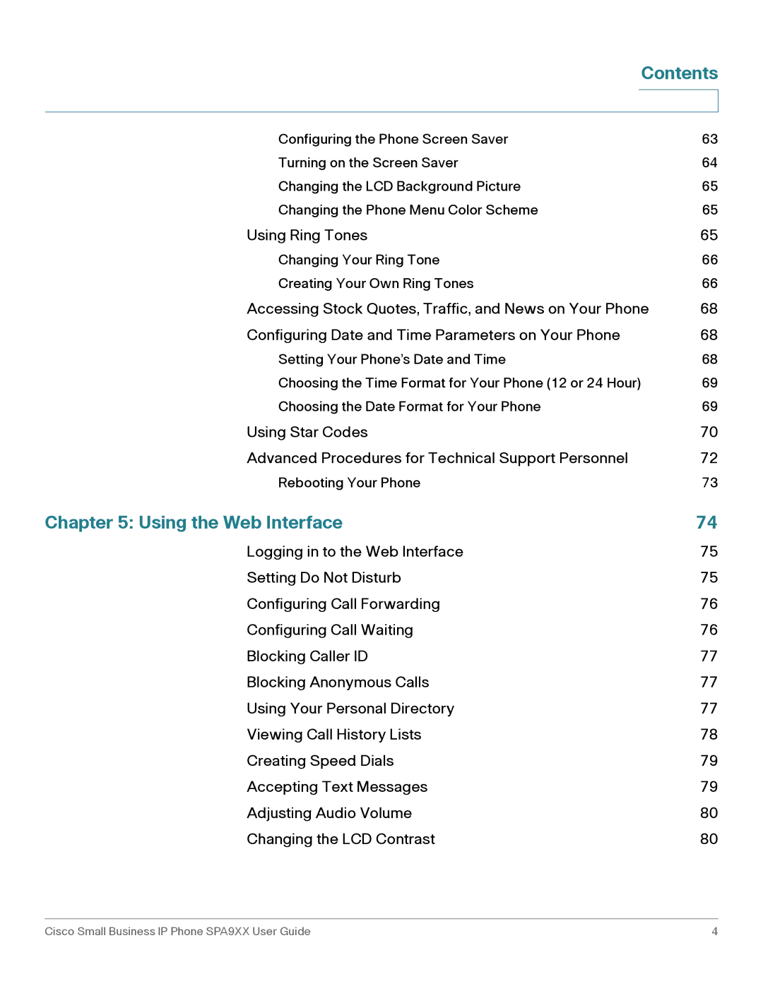 Cisco Systems SPA94X, SPA962, SPA92X manual Using the Web Interface 