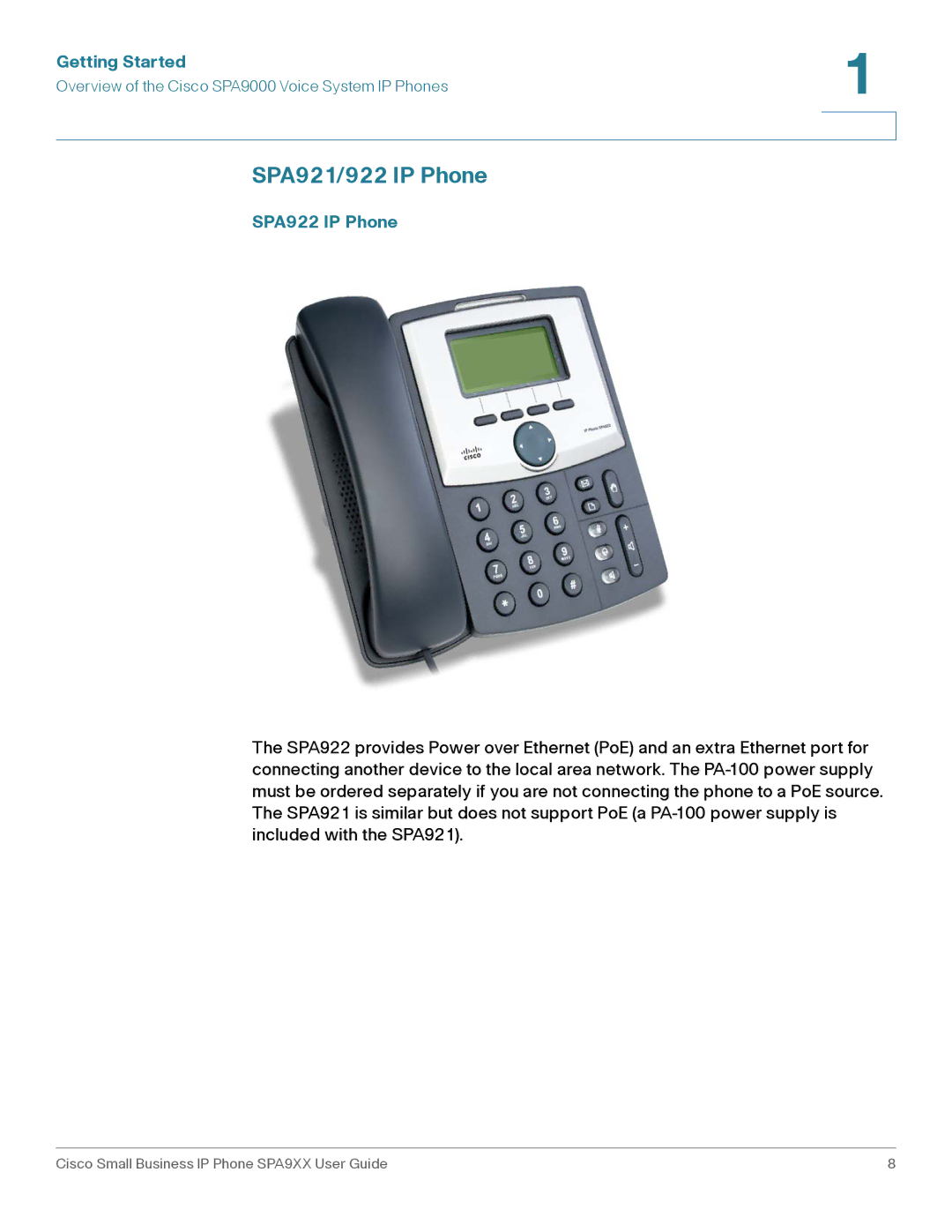 Cisco Systems SPA962, SPA92X, SPA94X manual SPA921/922 IP Phone, SPA922 IP Phone 