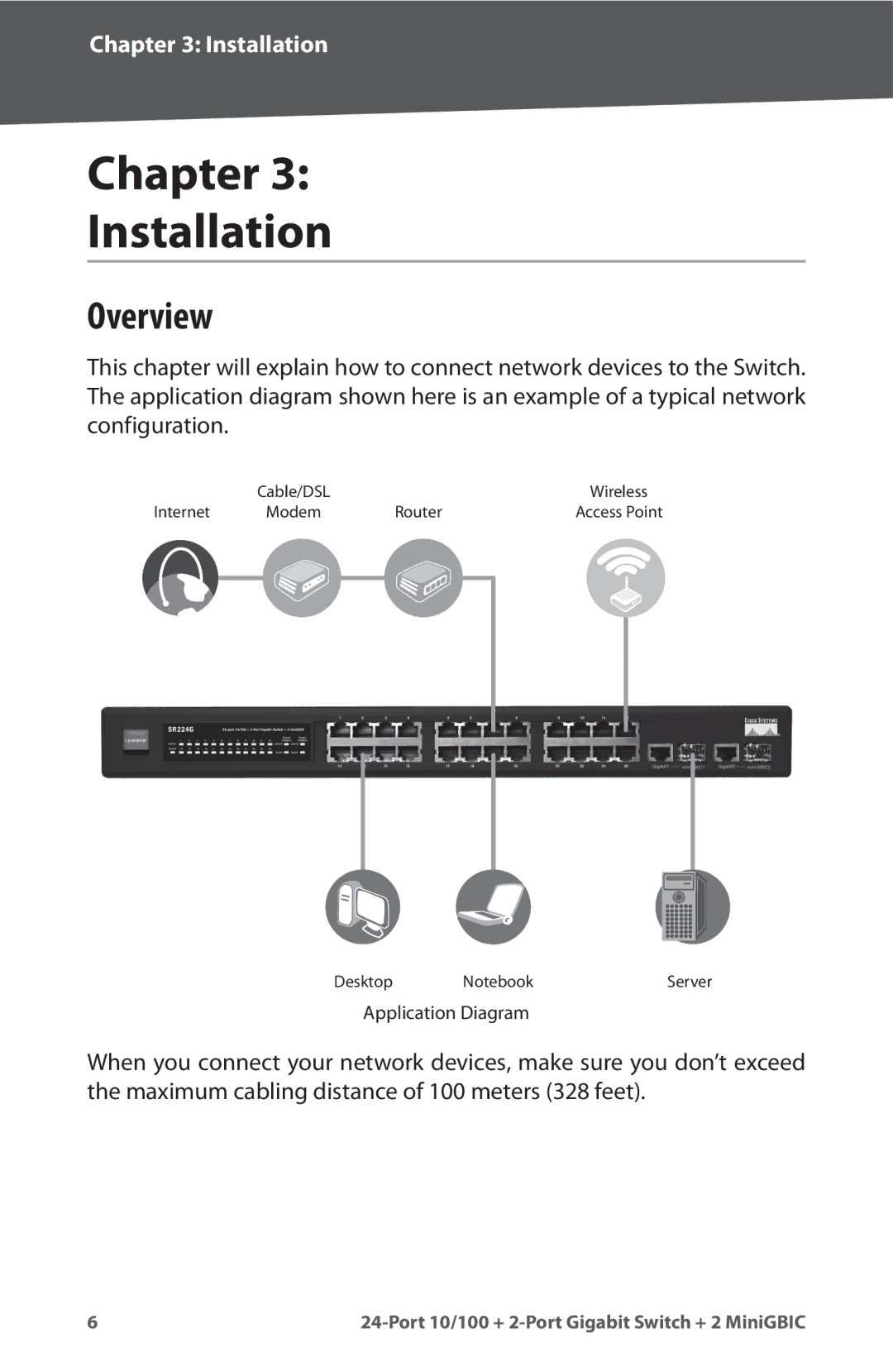 Cisco Systems SR224G manual Chapter Installation, Overview 