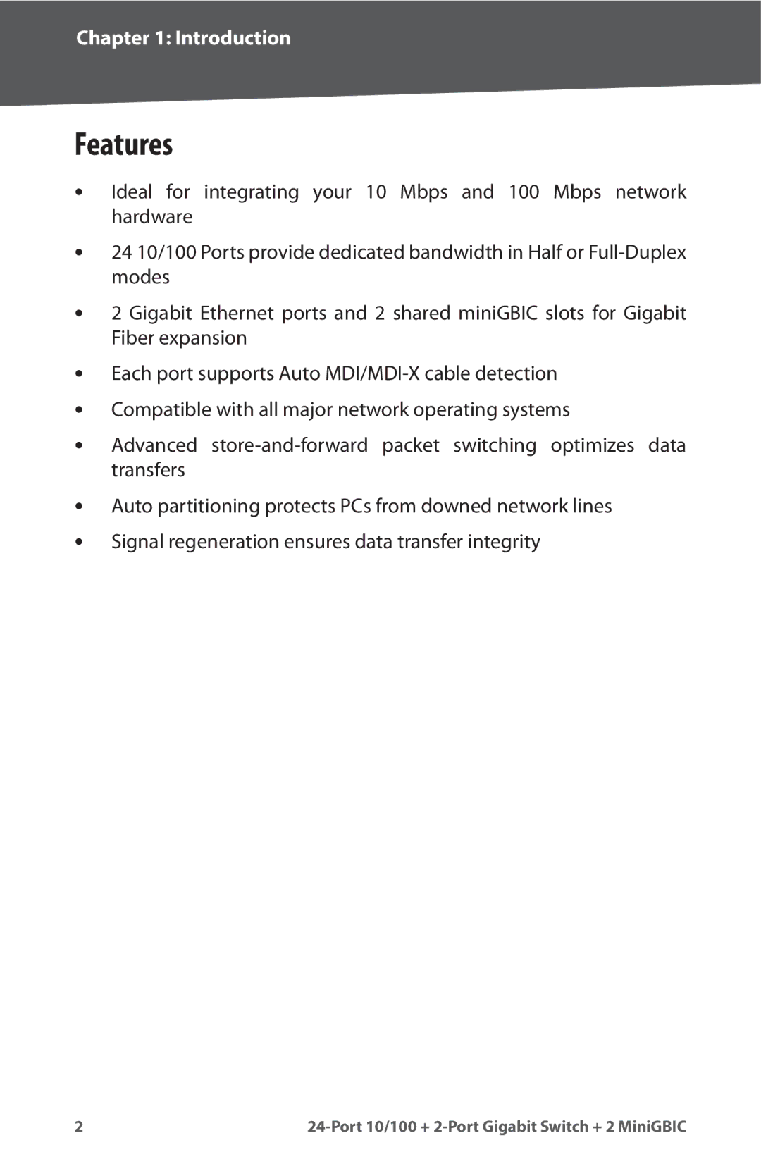 Cisco Systems SR224G manual Features 