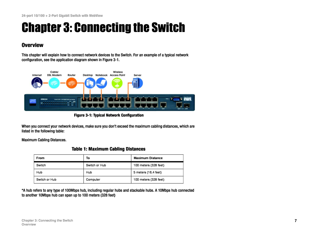 Cisco Systems SRW224 manual Connecting the Switch, Overview 
