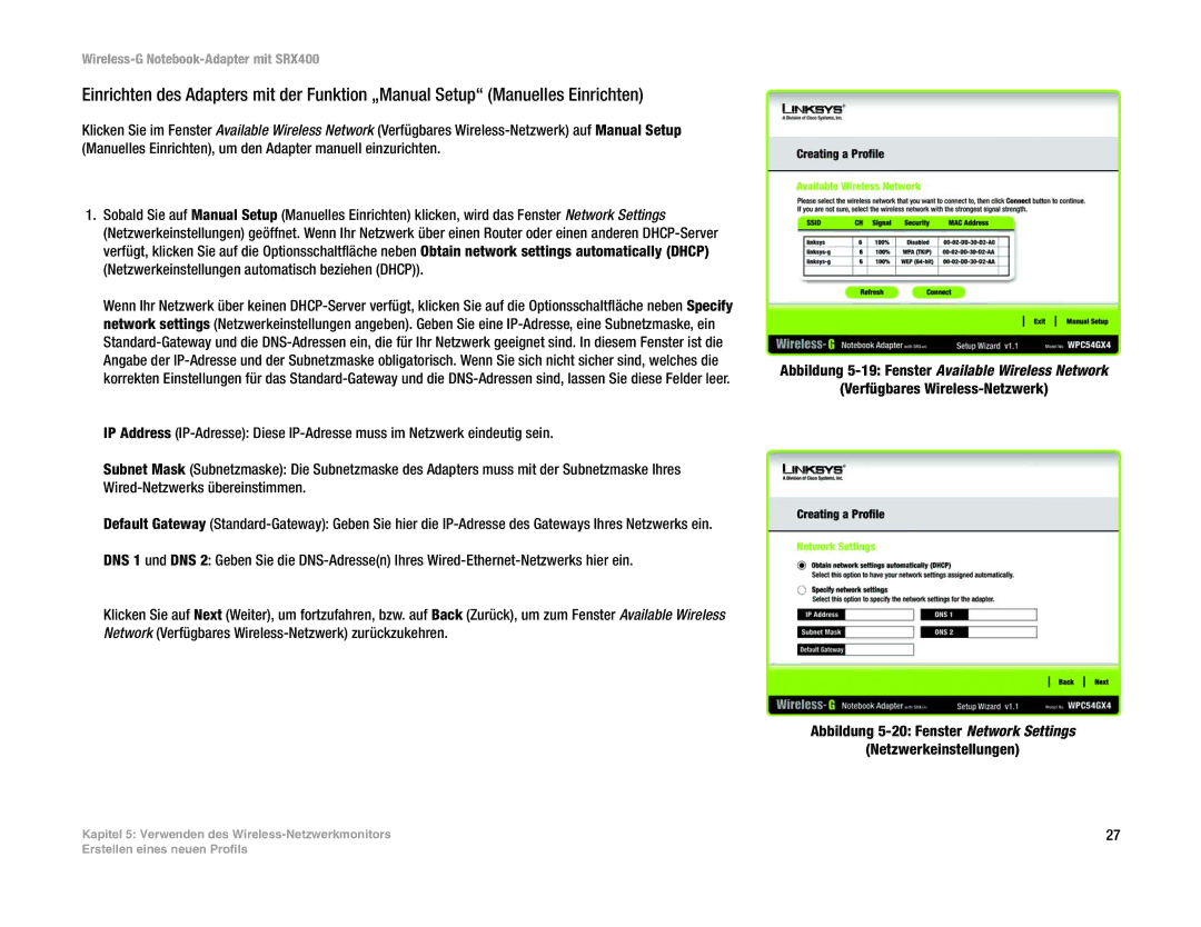 Cisco Systems SRX400 manual Abbildung 5-19 Fenster Available Wireless Network 