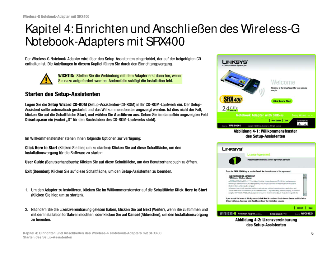 Cisco Systems SRX400 manual Starten des Setup-Assistenten 