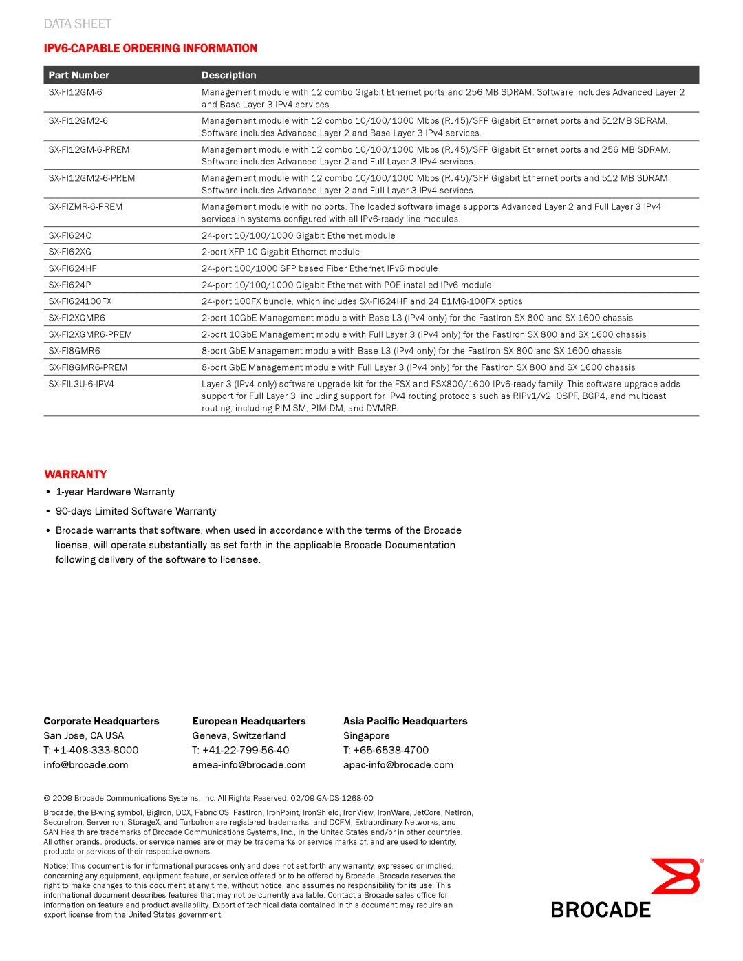 Cisco Systems Superx Series manual IPv6-Capable Ordering Information, Warranty 