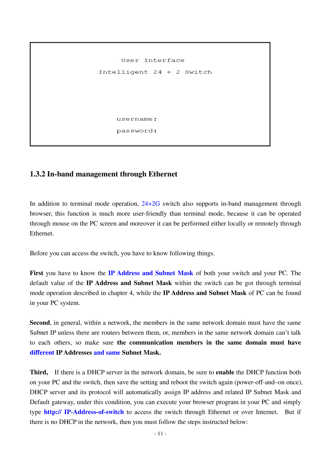 Cisco Systems TEG-S2500i manual In-band management through Ethernet 