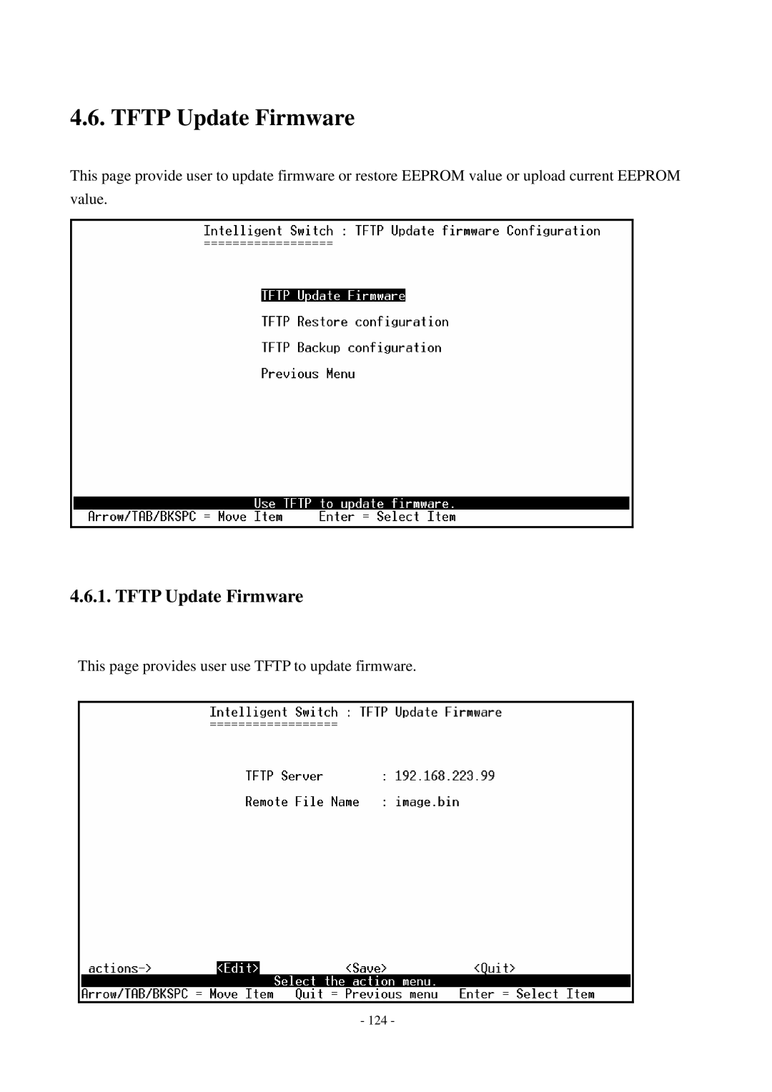 Cisco Systems TEG-S2500i manual Tftp Update Firmware 