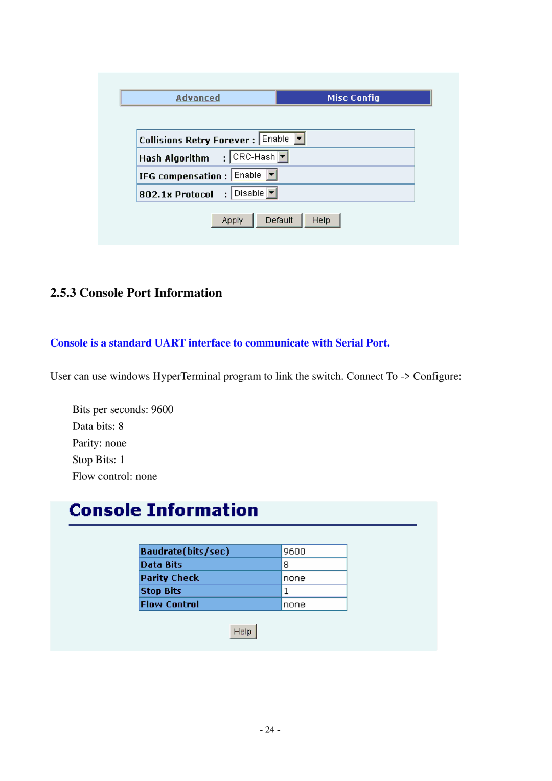 Cisco Systems TEG-S2500i manual Console Port Information 