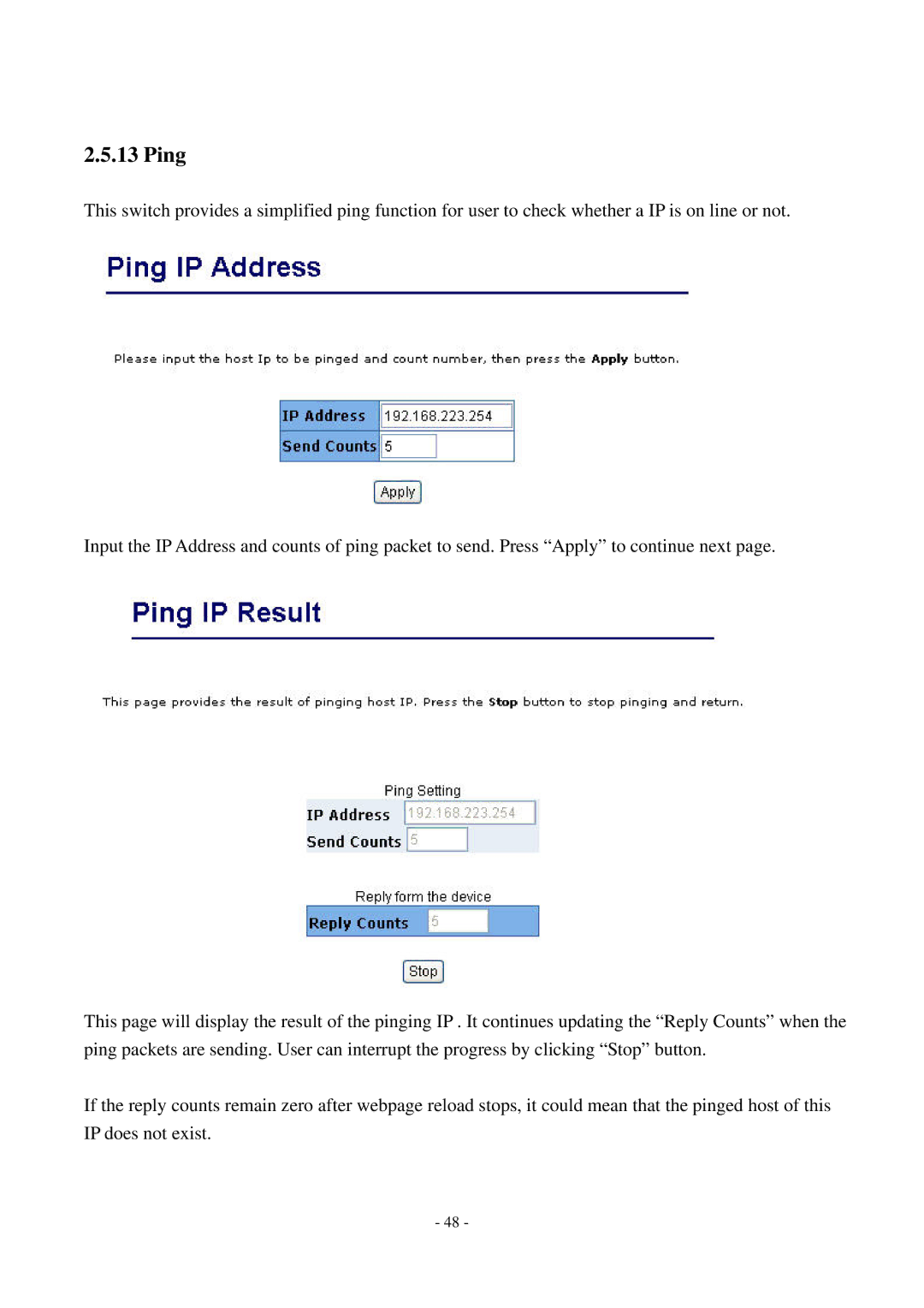 Cisco Systems TEG-S2500i manual Ping 