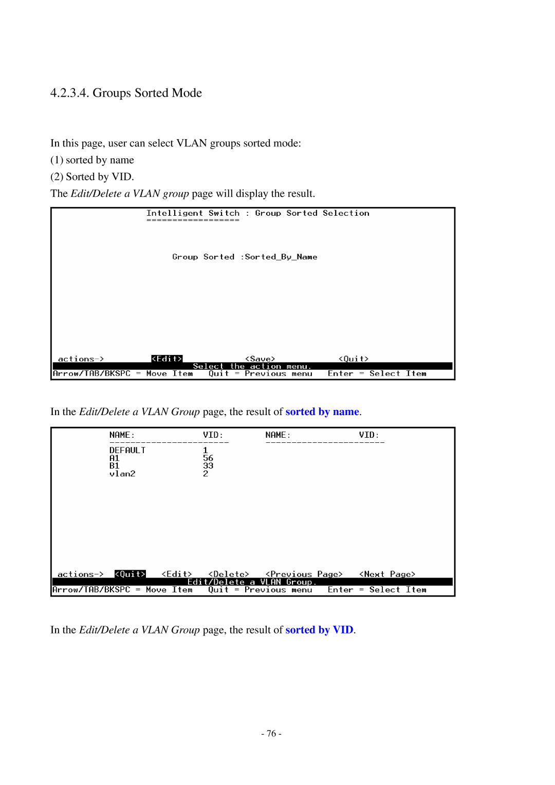 Cisco Systems TEG-S2500i manual Groups Sorted Mode 