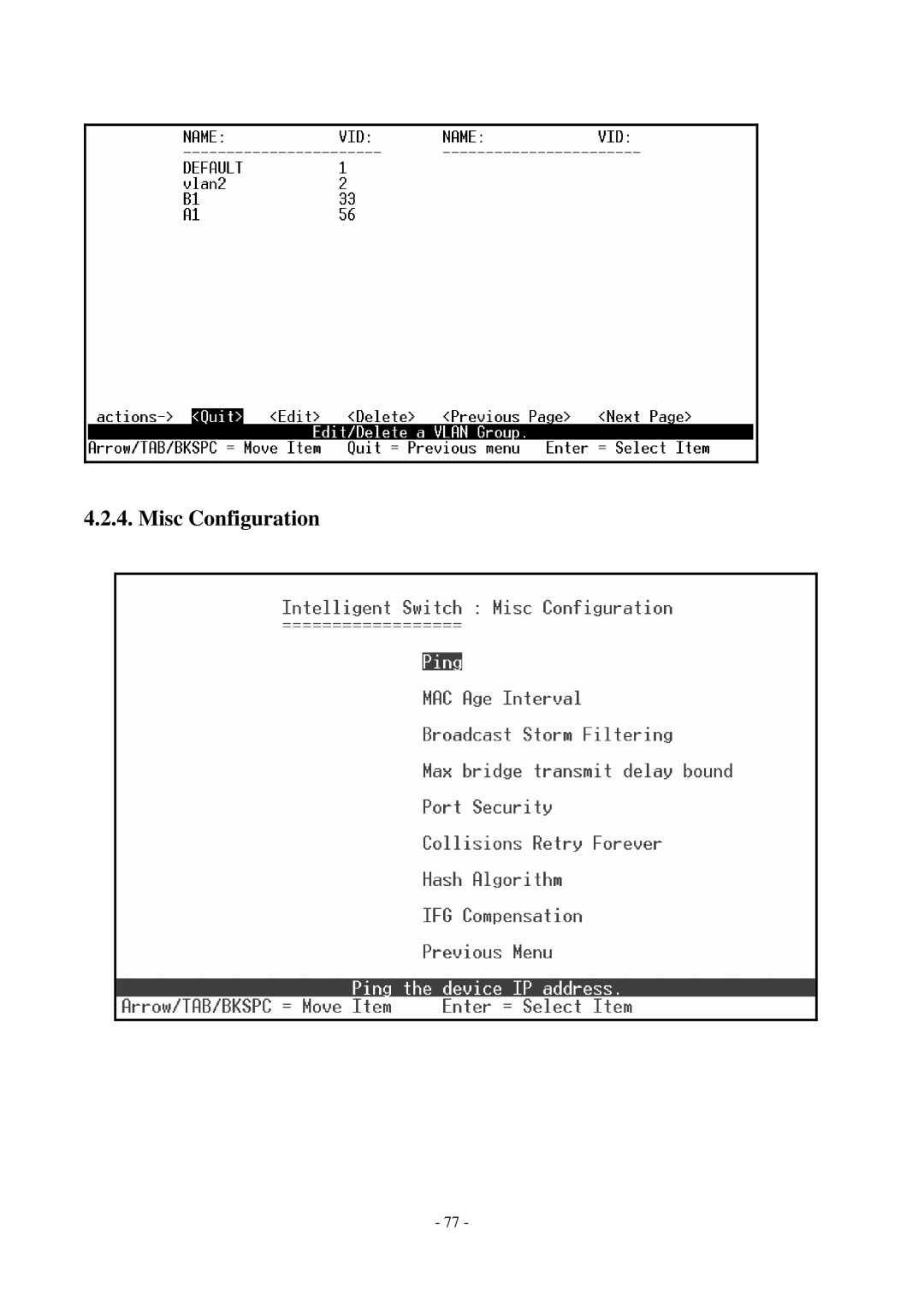 Cisco Systems TEG-S2500i manual Misc Configuration 