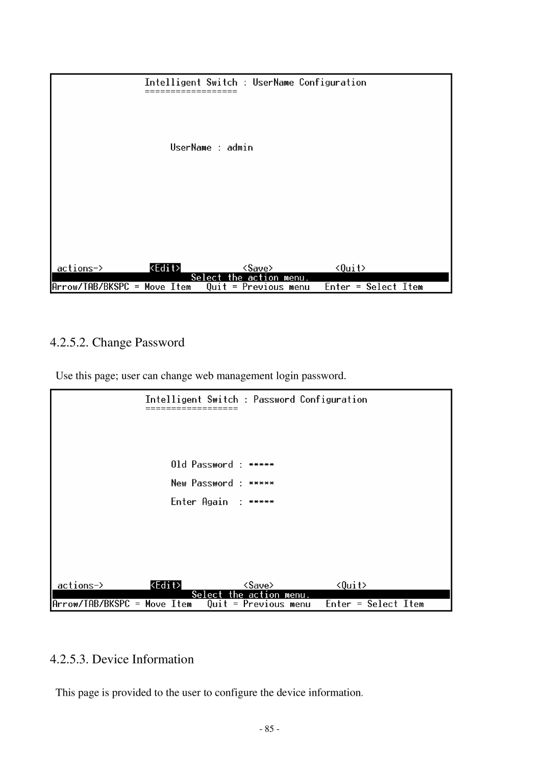 Cisco Systems TEG-S2500i manual Change Password, Device Information 