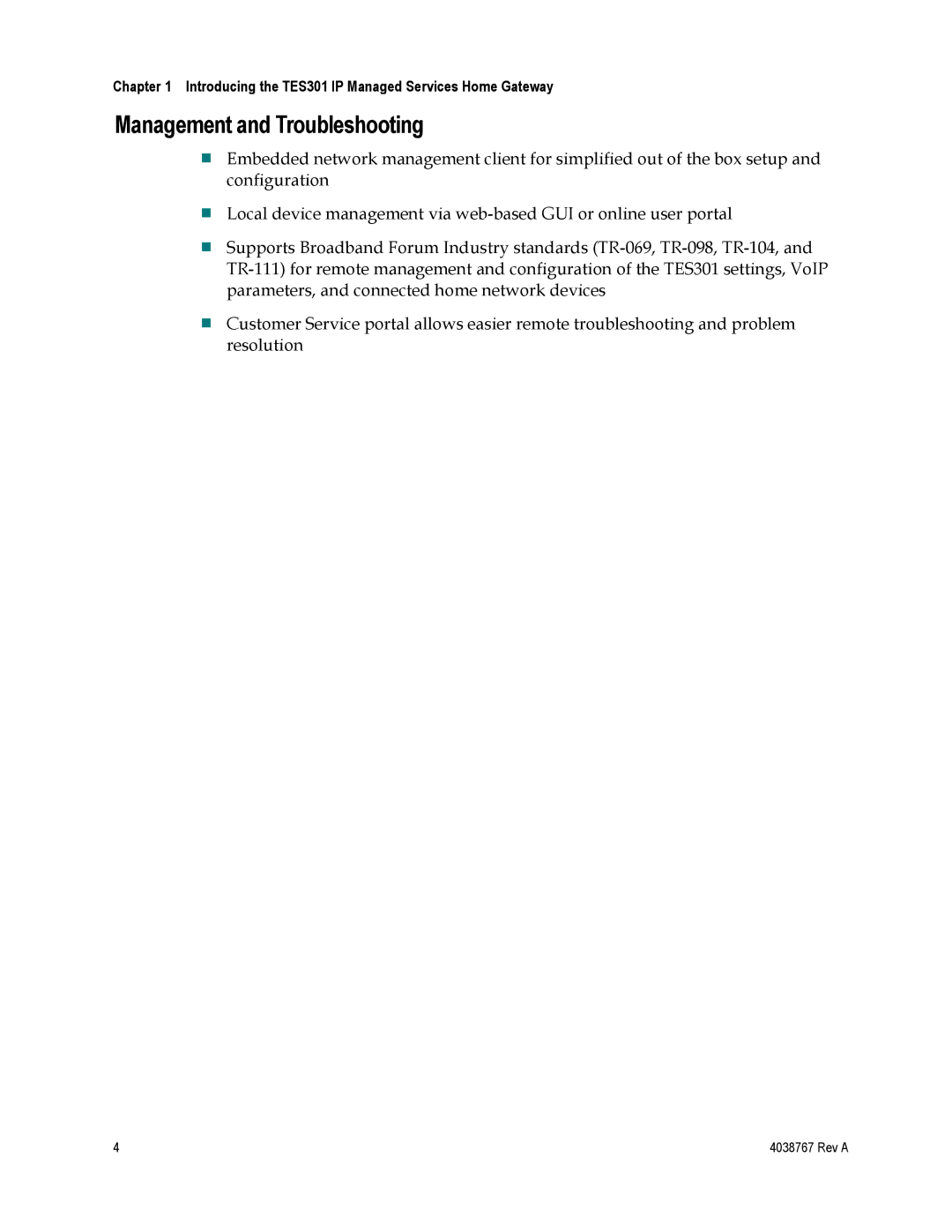 Cisco Systems TES301 manual Management and Troubleshooting 