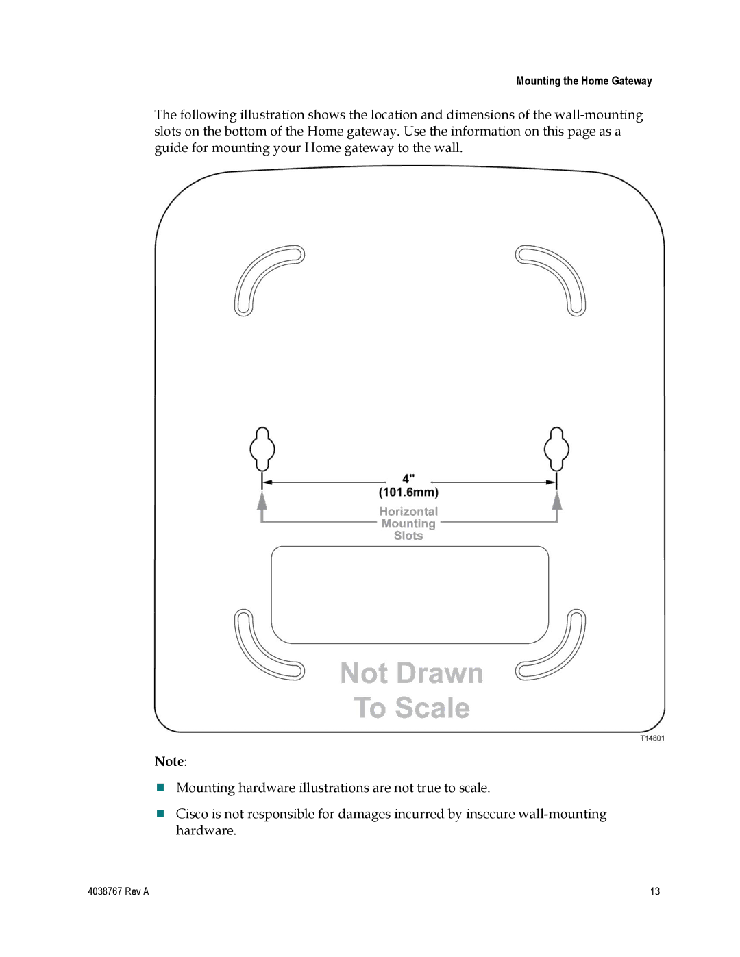 Cisco Systems TES301 manual Mounting the Home Gateway 