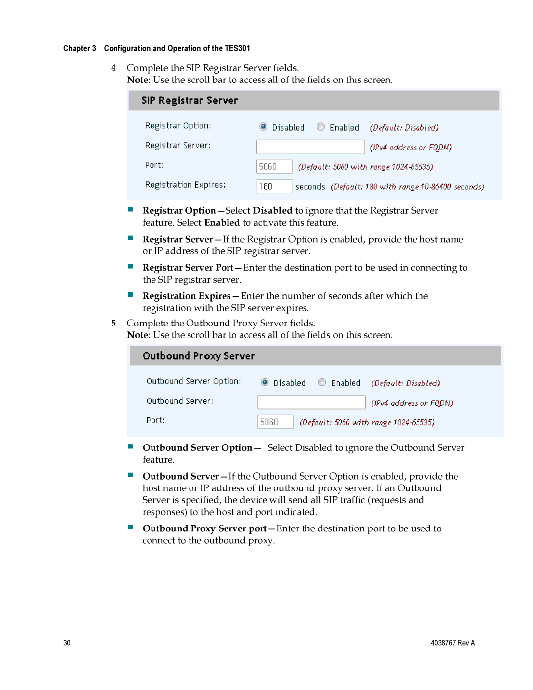 Cisco Systems manual Configuration and Operation of the TES301 