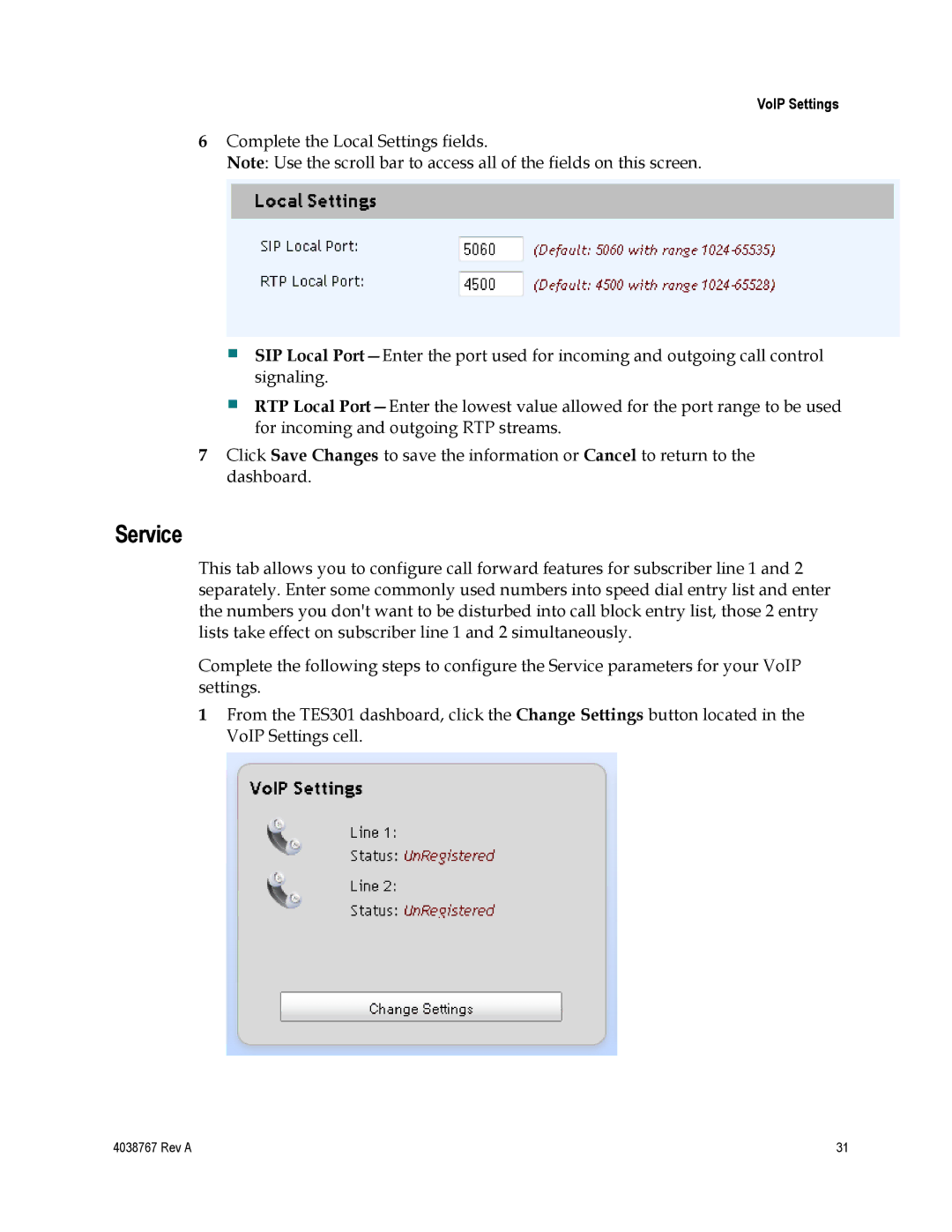 Cisco Systems TES301 manual Service 