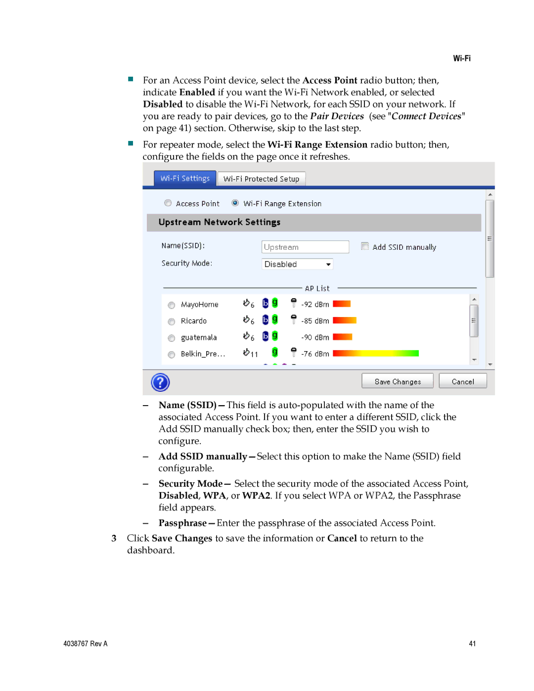 Cisco Systems TES301 manual Wi-Fi 