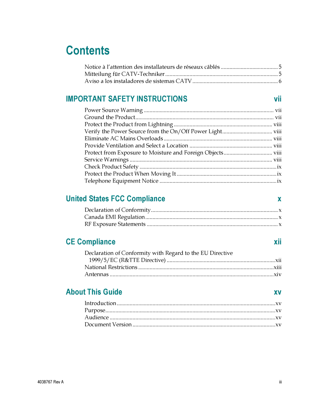 Cisco Systems TES301 manual Contents 