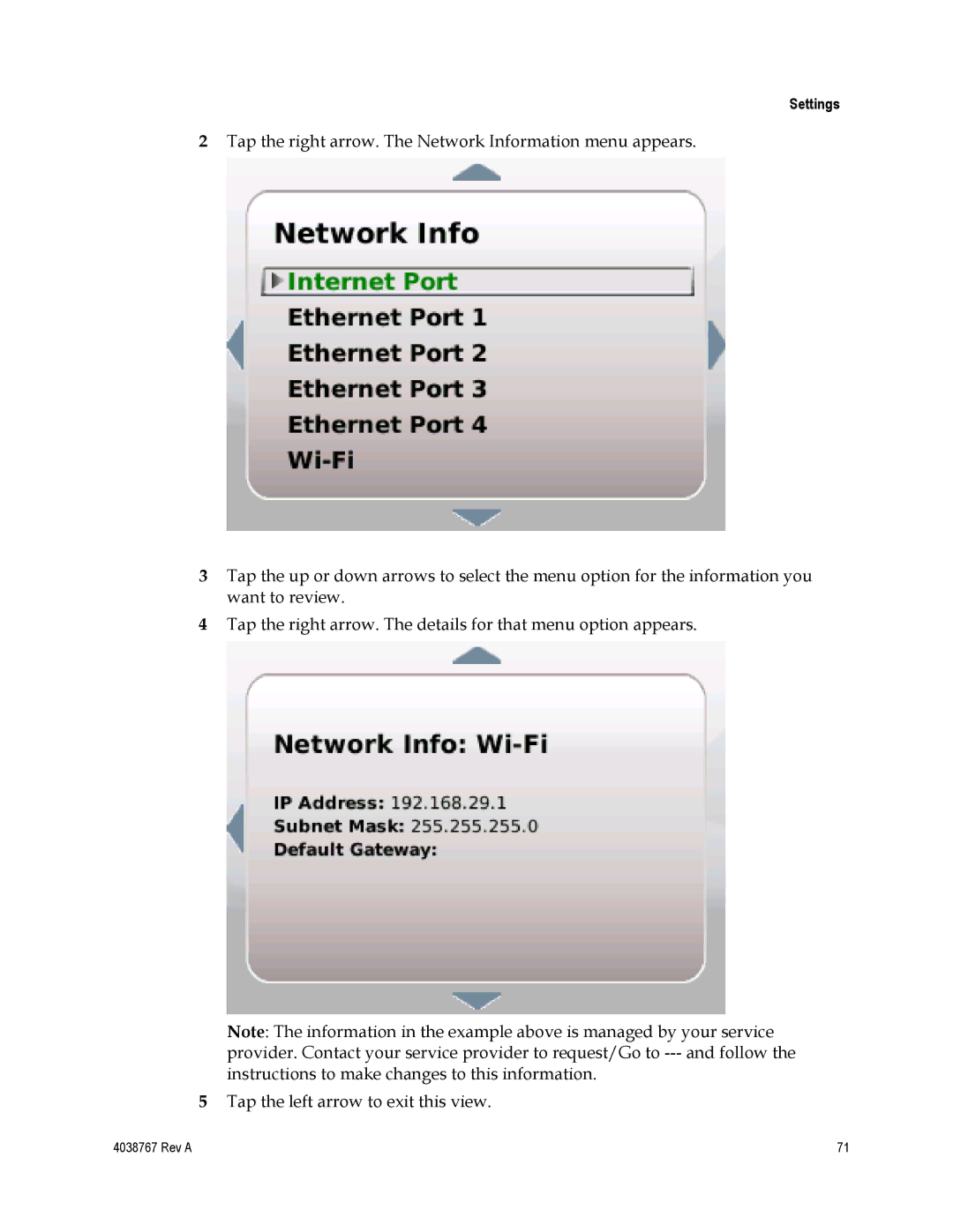 Cisco Systems TES301 manual Settings 