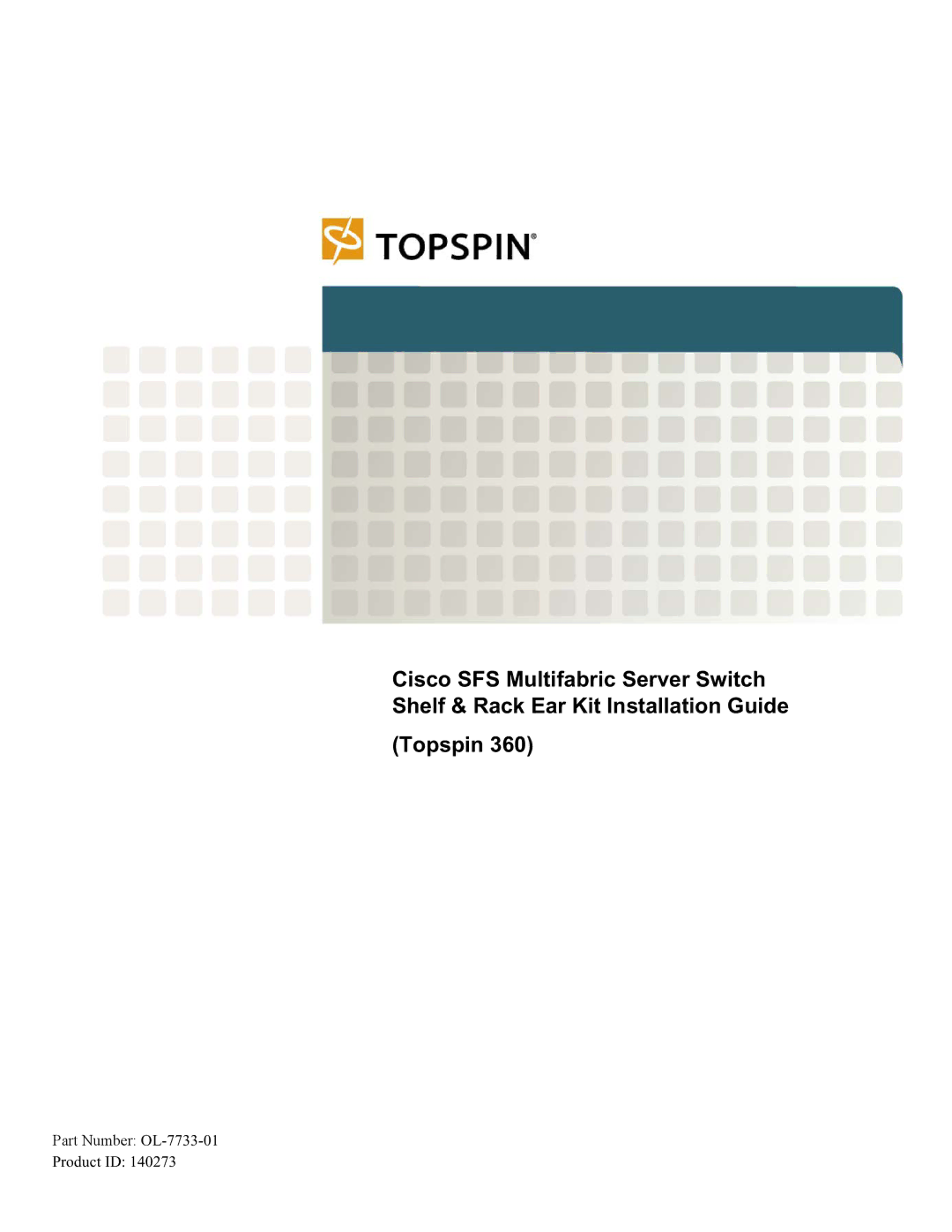 Cisco Systems Topspin 360 manual 