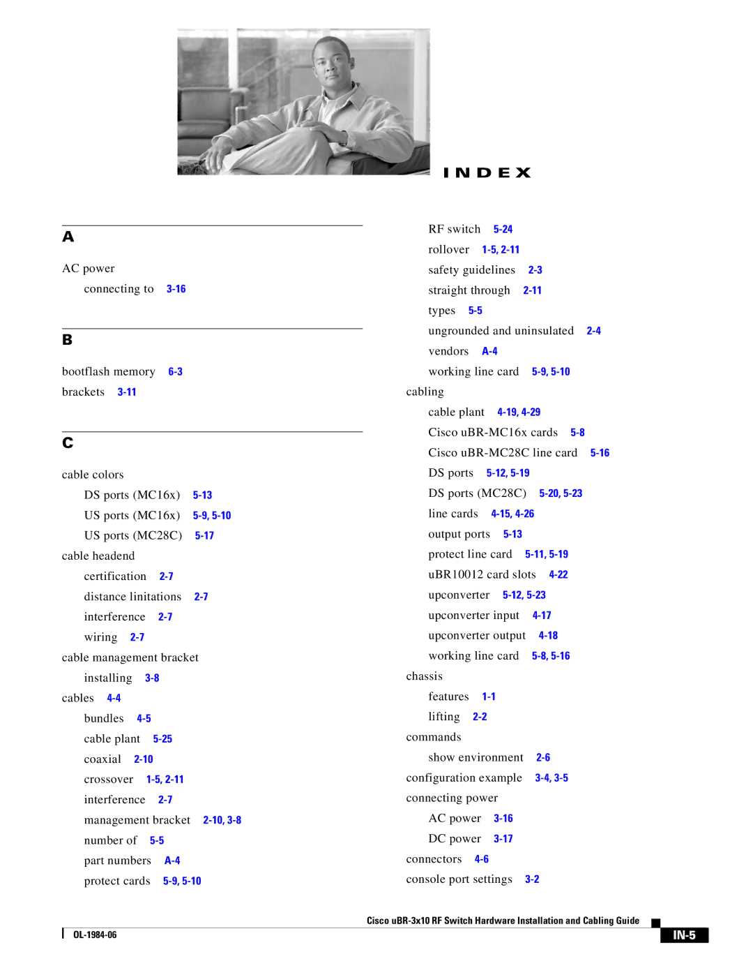 Cisco Systems UBR-3X10 manual D E 