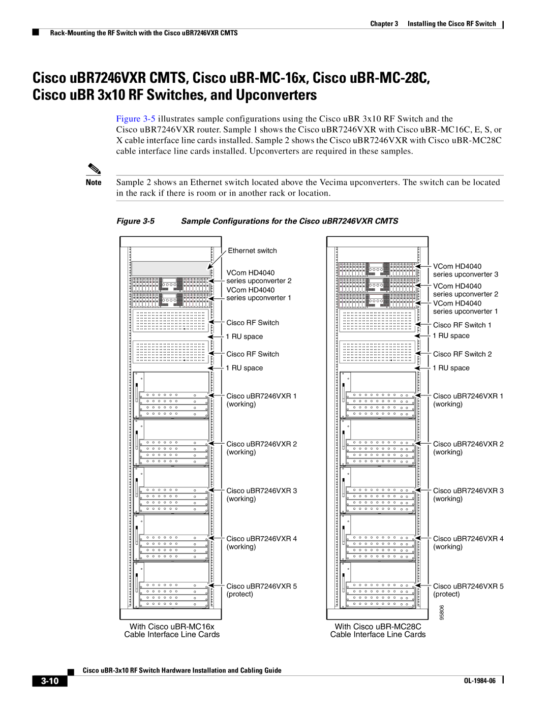 Cisco Systems UBR-3X10 manual Sample Configurations for the Cisco uBR7246VXR Cmts 