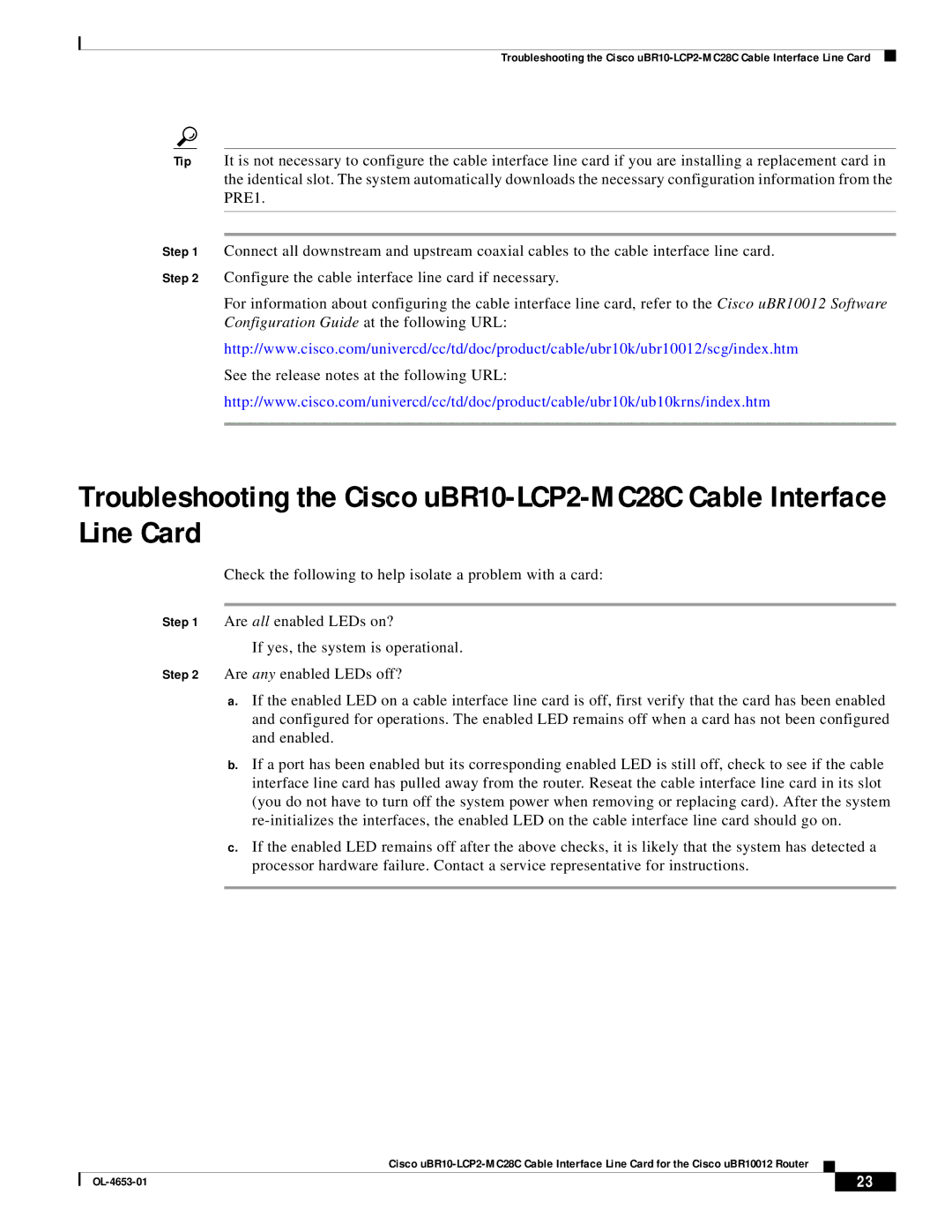 Cisco Systems uBR10-LCP2-MC28C manual 