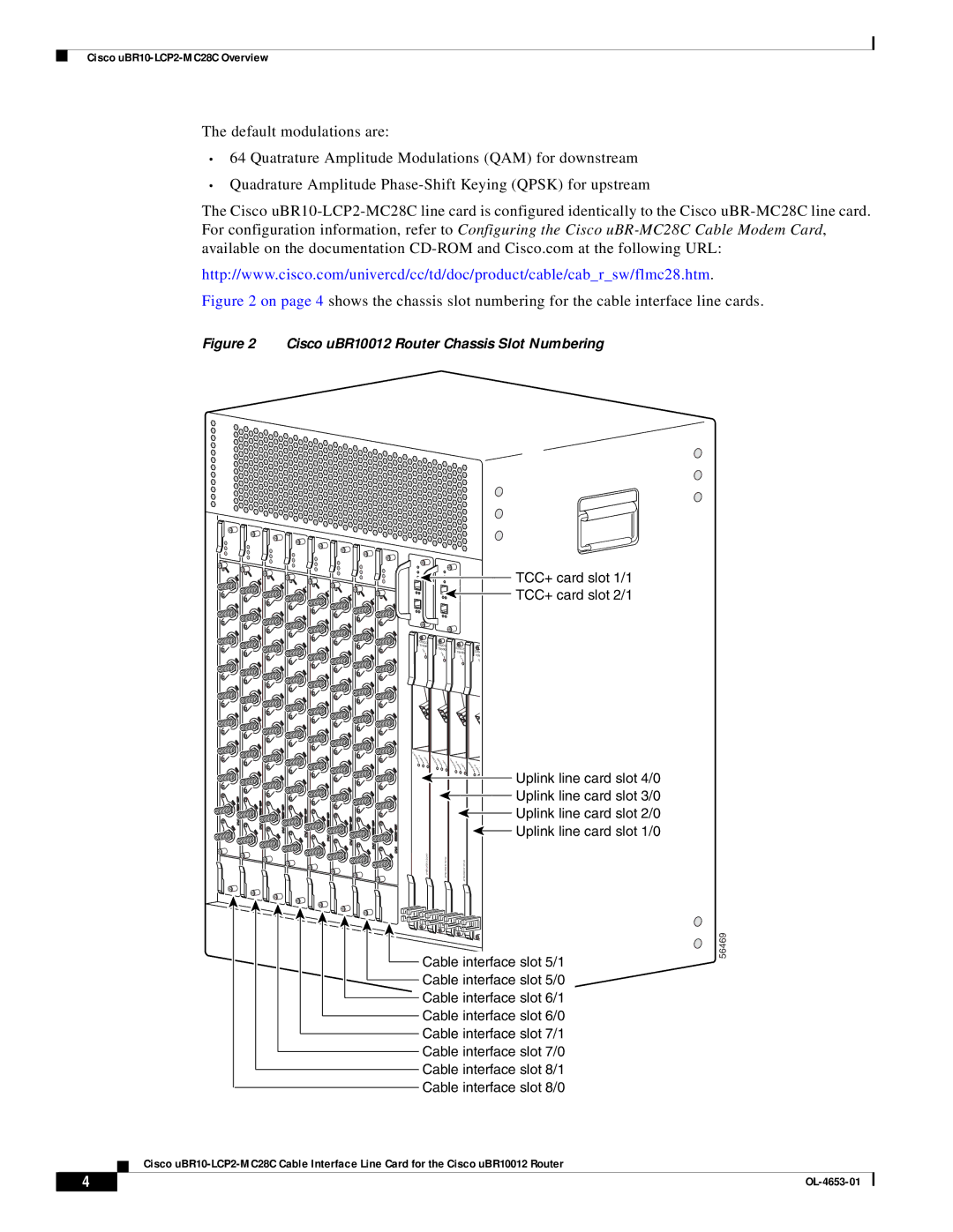 Cisco Systems uBR10-LCP2-MC28C manual Cisco uBR10012 Router Chassis Slot Numbering 