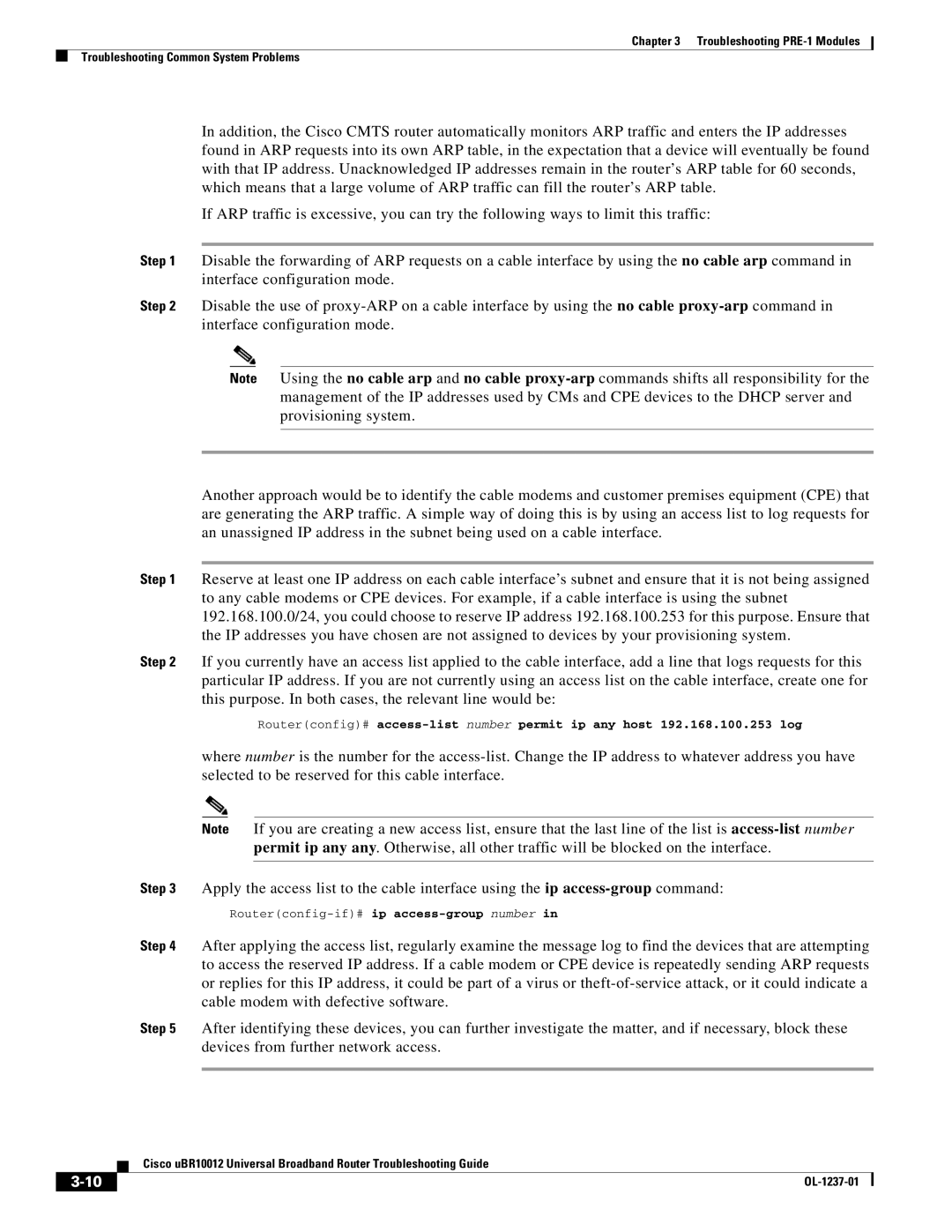 Cisco Systems UBR10012 manual Routerconfig-if# ip access-groupnumber 