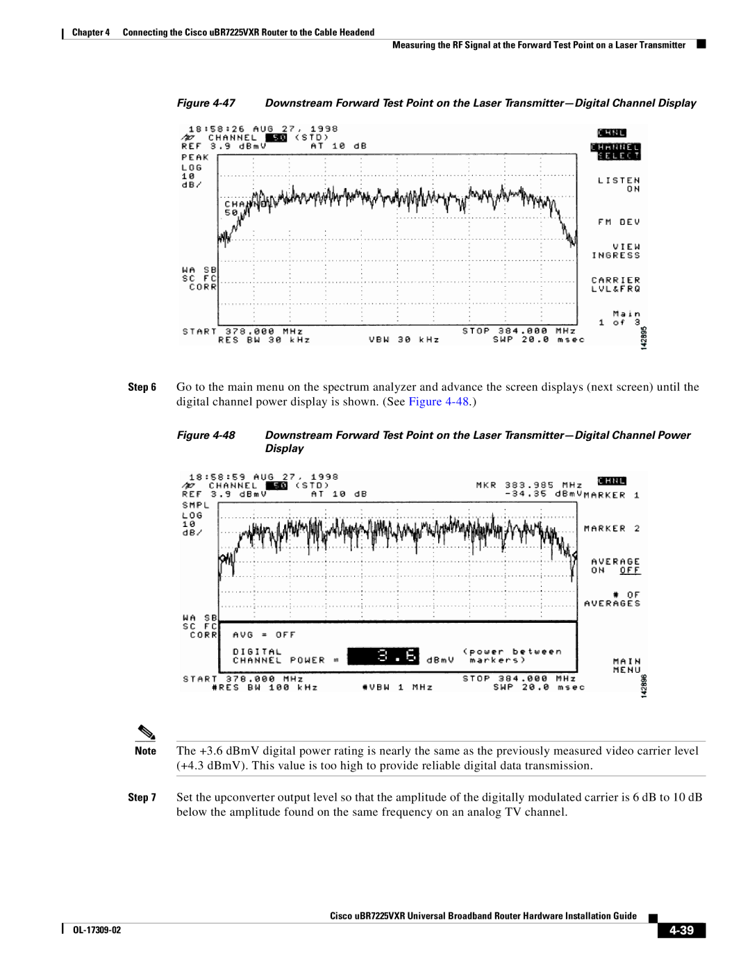 Cisco Systems UBR7225VXR specifications Connecting the Cisco uBR7225VXR Router to the Cable Headend 