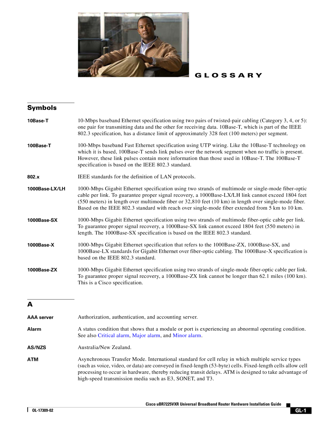 Cisco Systems UBR7225VXR specifications Symbols 