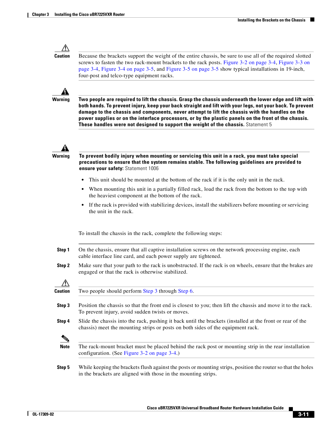 Cisco Systems UBR7225VXR specifications OL-17309-02 