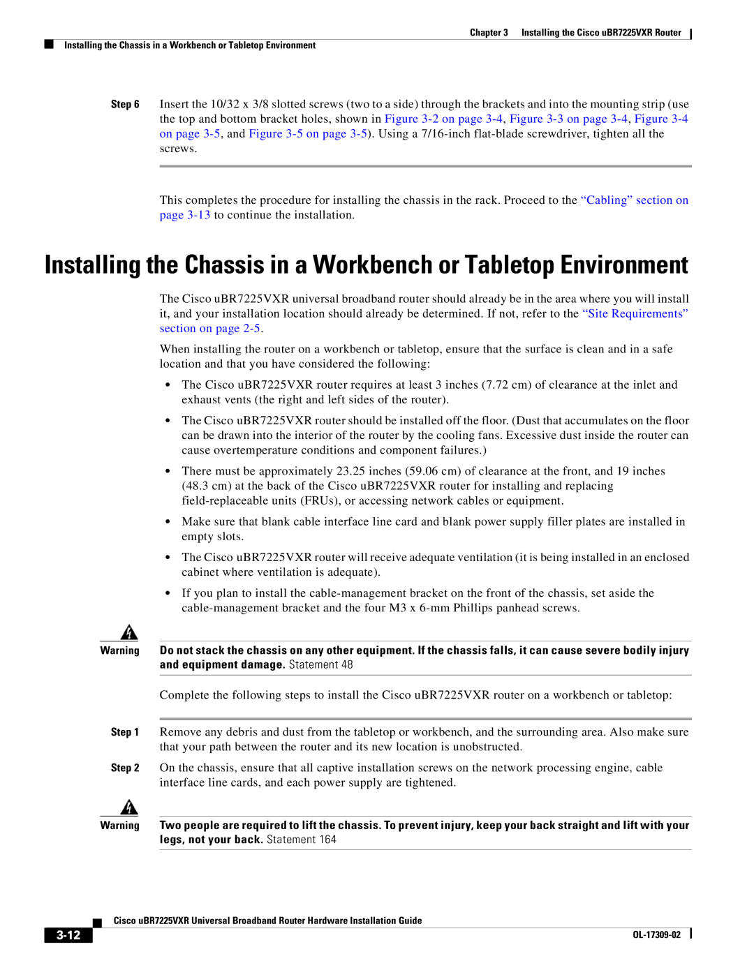 Cisco Systems UBR7225VXR specifications OL-17309-02 