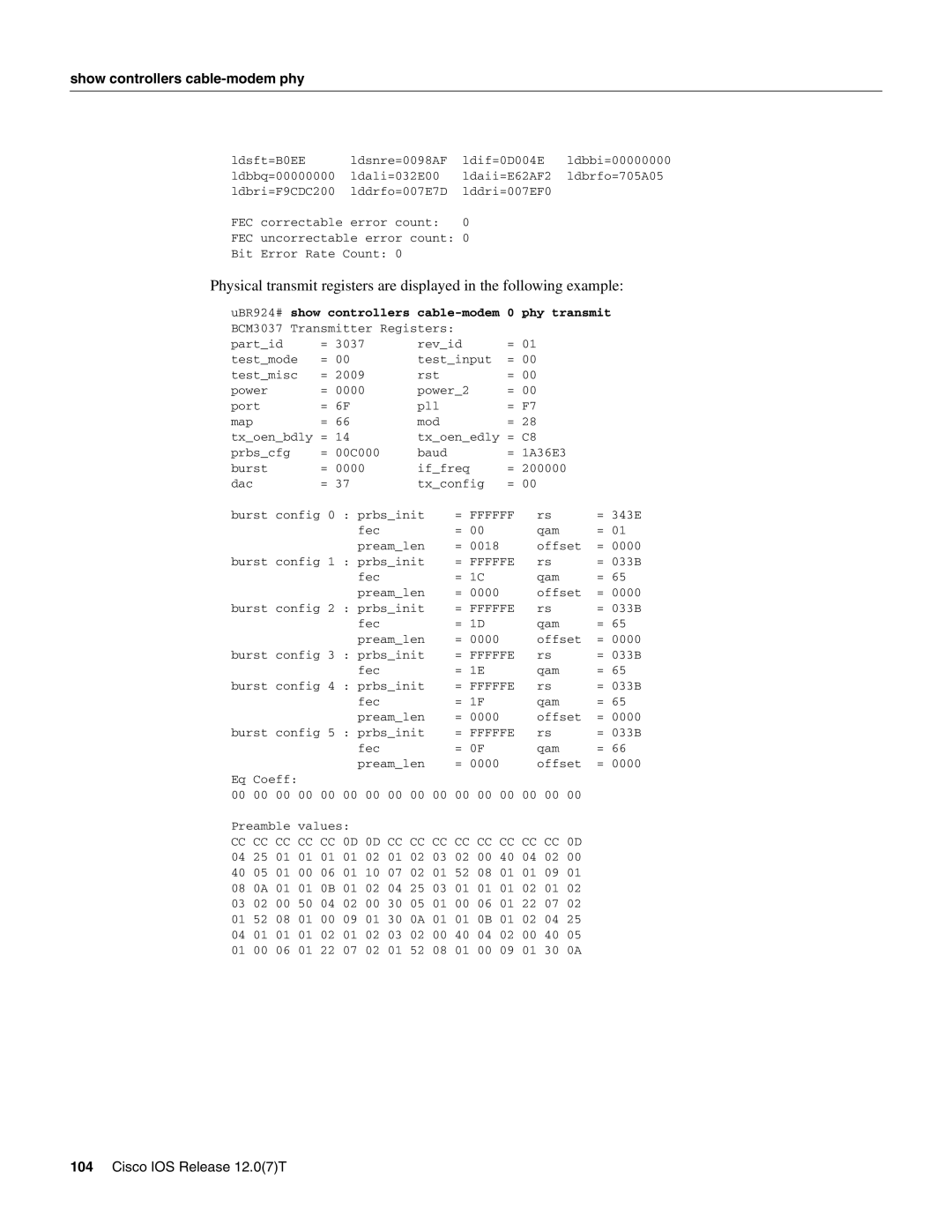 Cisco Systems UBR900 specifications = Ffffff 