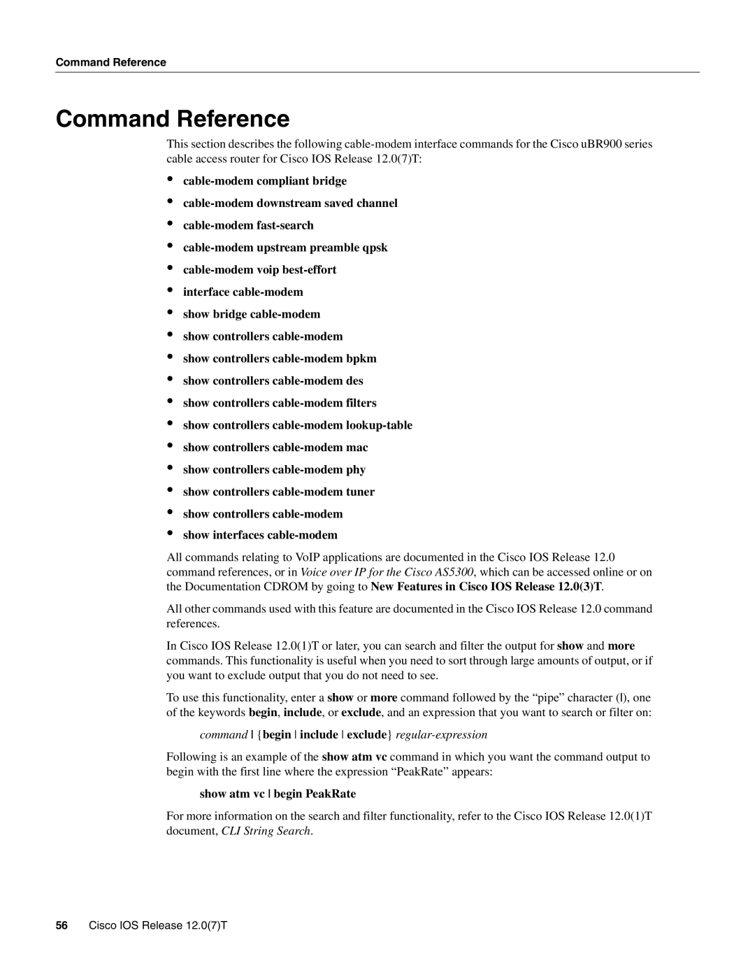 Cisco Systems UBR900 specifications Command Reference 