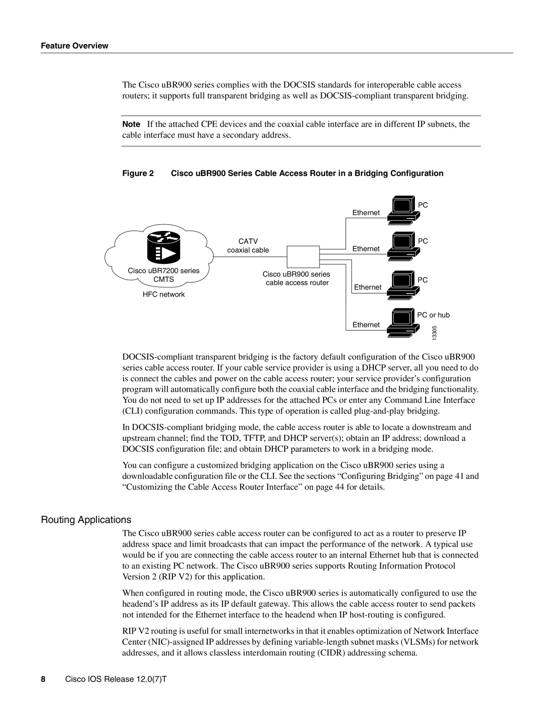 Cisco Systems UBR900 specifications Routing Applications 