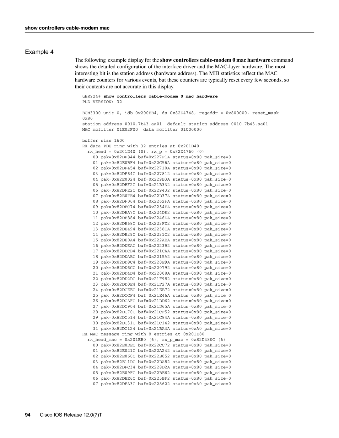 Cisco Systems UBR900 specifications 1600 