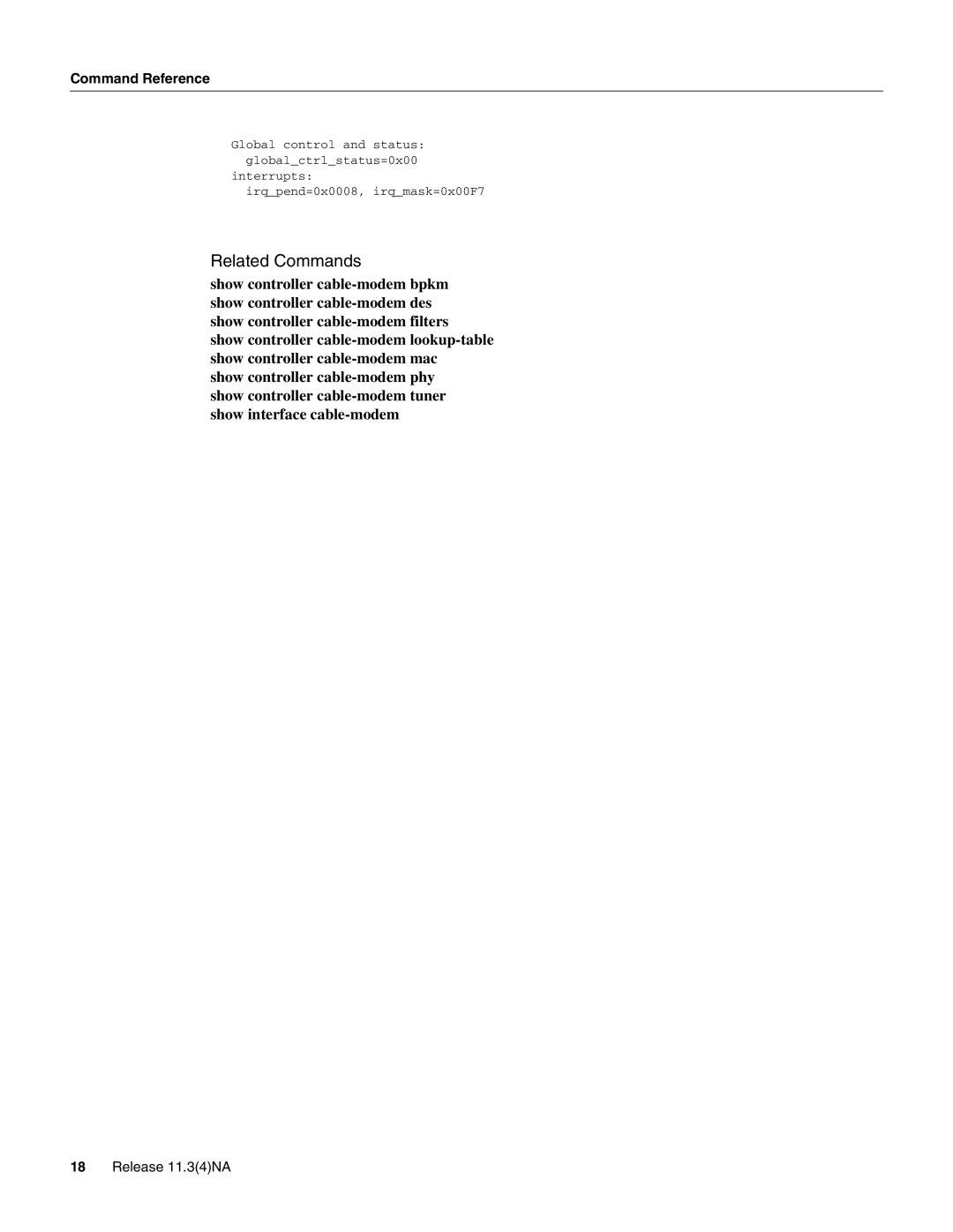 Cisco Systems UBR904 manual Related Commands 