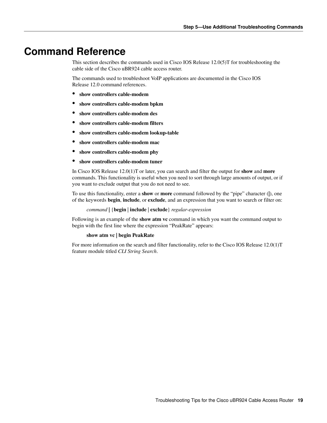 Cisco Systems UBR924 manual Command Reference 