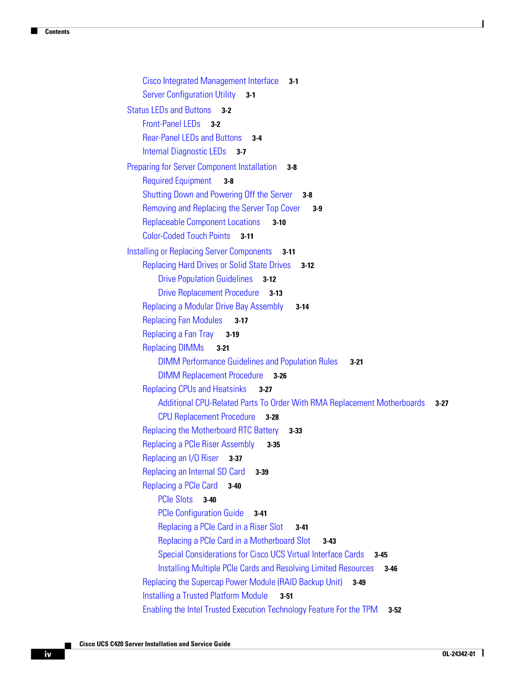 Cisco Systems UCS C420 manual Special Considerations for Cisco UCS Virtual Interface Cards 