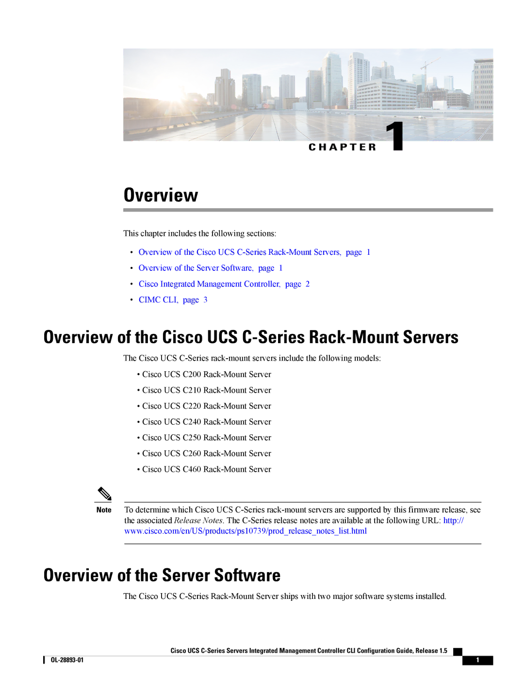 Cisco Systems 57712, UCSCPCIEBTG manual Overview of the Server Software, This chapter includes the following sections 