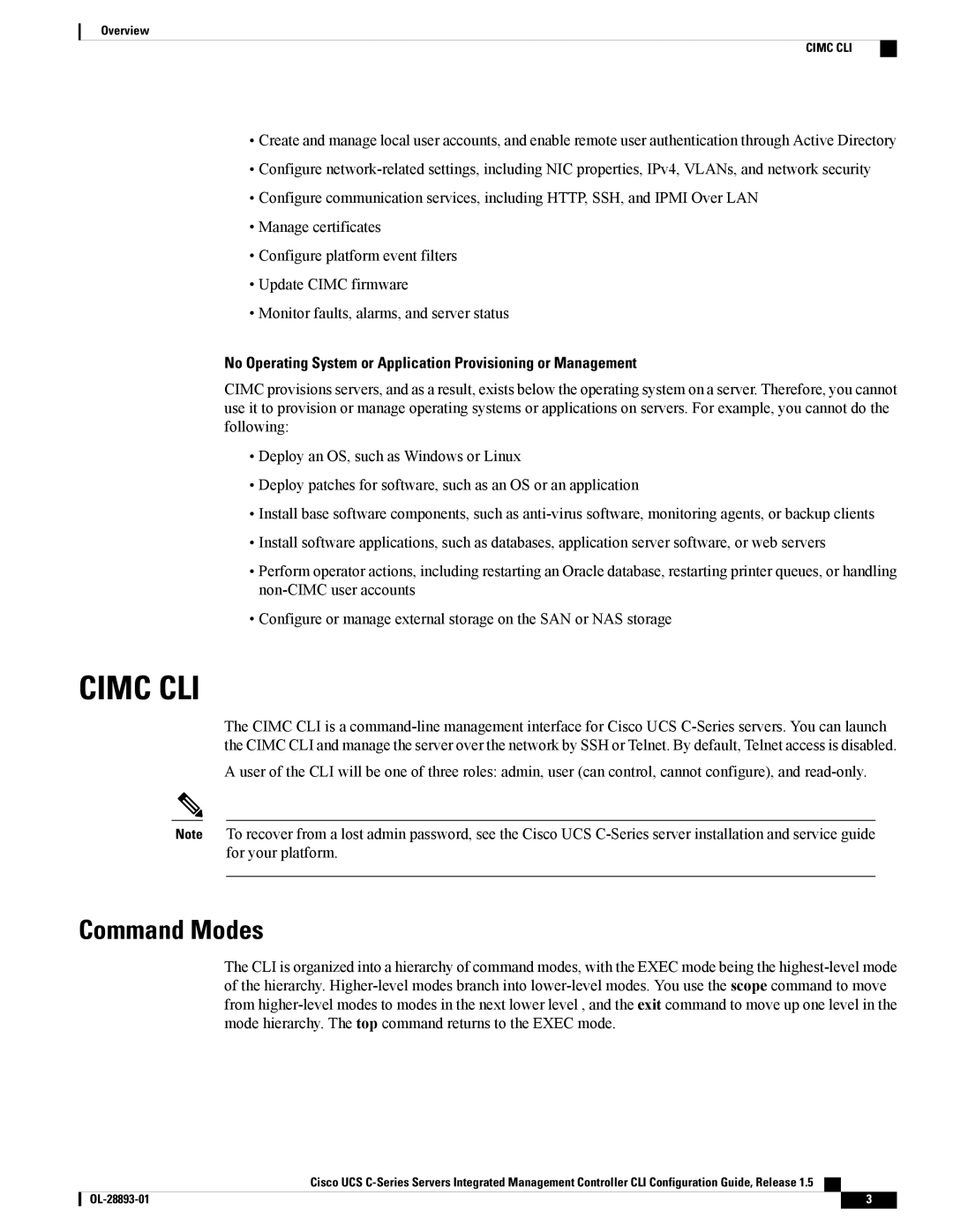 Cisco Systems 57712, UCSCPCIEBTG manual Cimc CLI, Command Modes 