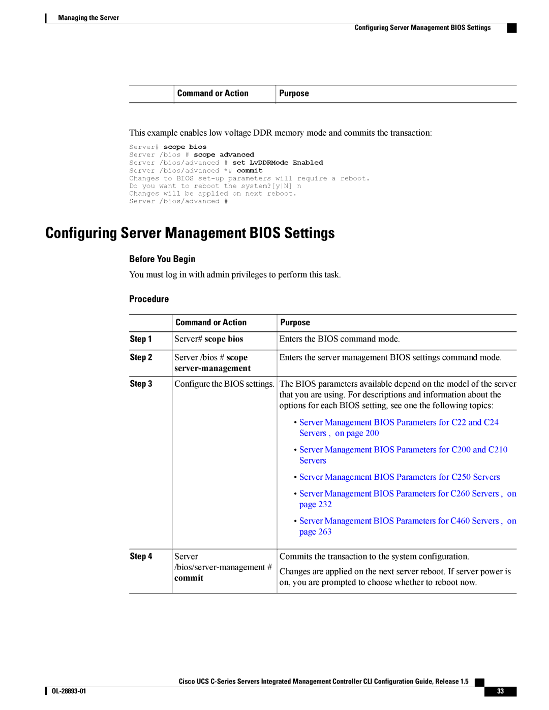 Cisco Systems 57712, UCSCPCIEBTG manual Configuring Server Management Bios Settings, Command or Action, Server-management 